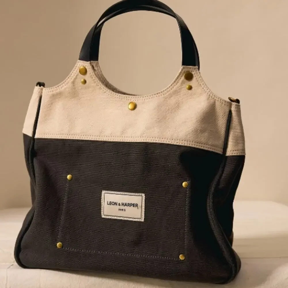 Leon & Harper Anna PLN Mini Tote Bag Carbone - Picture 11 of 11